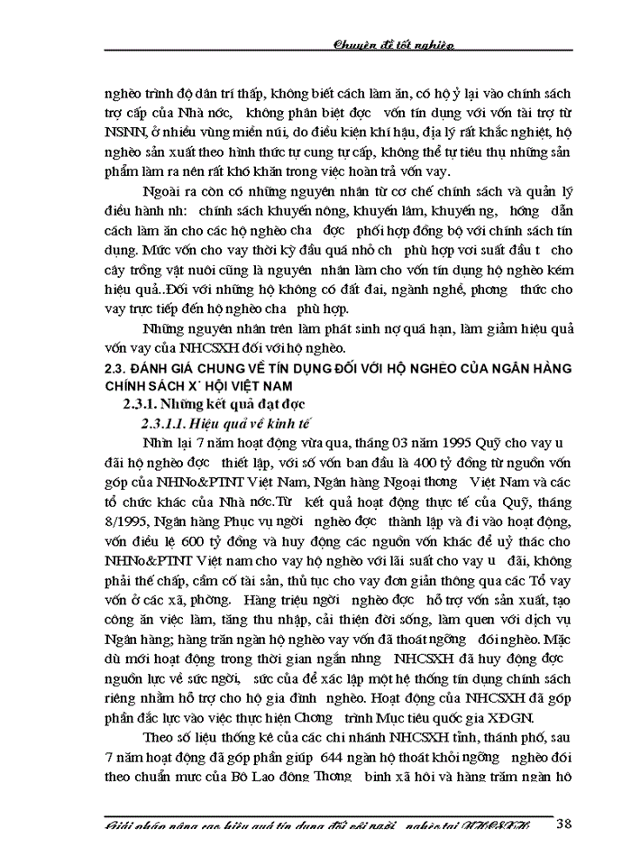 image for page Giải pháp nâng cao hiệu quả tín dụng đối với người nghèo tại Ngân hàng Chính sách xã hội