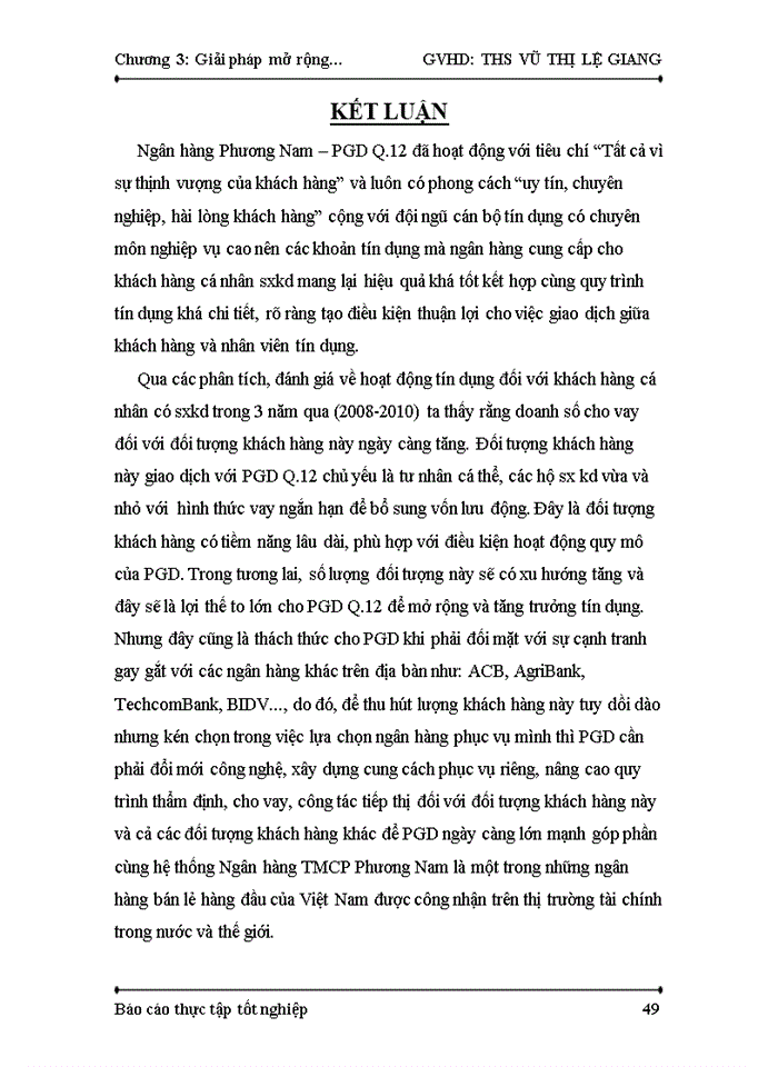 image for page Giải pháp nhằm mở rộng hoạt động tín dụng đối với khách hàng cá nhân có sxkd tại ngân hàng thương mại cổ phần phương nam – phòng giao dịch quận 12.
