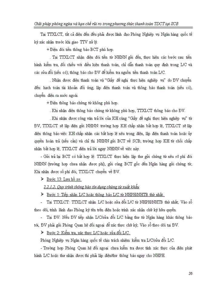 image for page Giải pháp phòng ngừa và hạn chế rủi ro
trong phương thức thanh toán tín dụng chứng từ 
tại ngân hàng thương mại cổ phần sài gòn