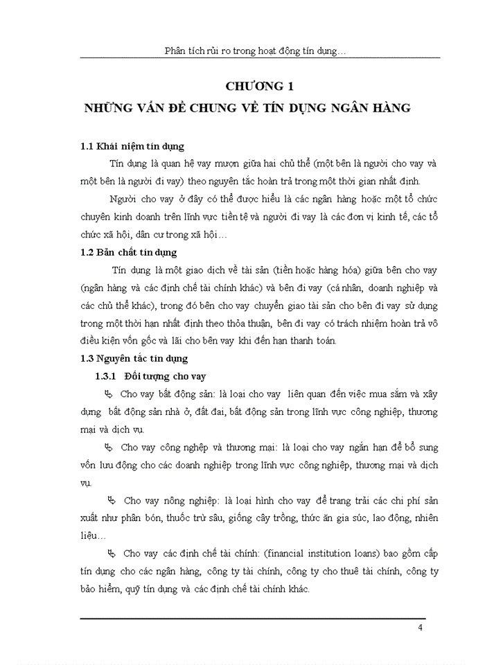 Phân tich rủi ro trong hoạt động tín dụng tại Ngân hàng TMCP Xuất Nhập Khẩu Việt Nam – Chi nhánh Cộng Hòa