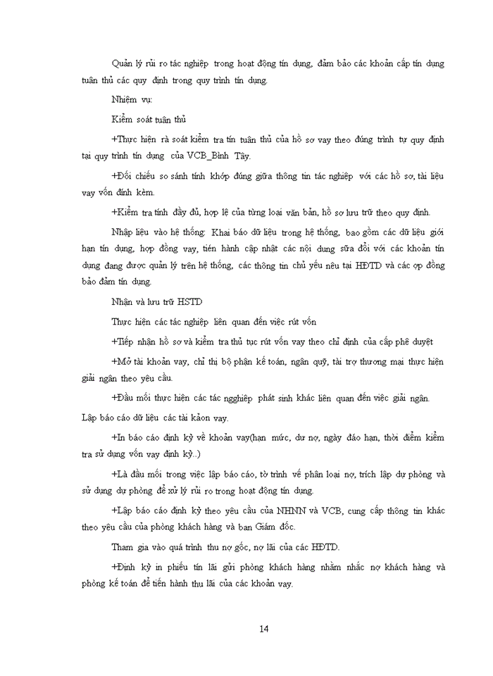 image for page Rủi ro tín dụng, giải pháp phòng ngừa_hạn chế rủi ro trong hoạt động tín dụng tại tại ngân hàng TMCP Ngoại Thương Việt Nam_Chi Nhánh BìnhTây