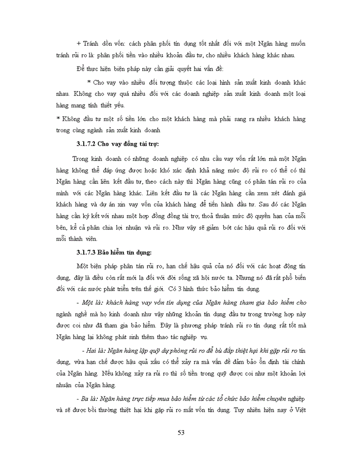 image for page Rủi ro tín dụng, giải pháp phòng ngừa_hạn chế rủi ro trong hoạt động tín dụng tại tại ngân hàng TMCP Ngoại Thương Việt Nam_Chi Nhánh BìnhTây