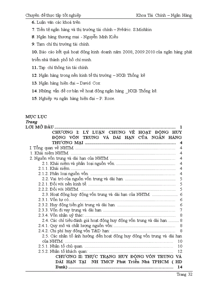 image for page Tăng cường khả năng huy động vốn trung và dài hạn tại  NH TMCP Phát Triển Nhà TPHCM ( HD Bank)