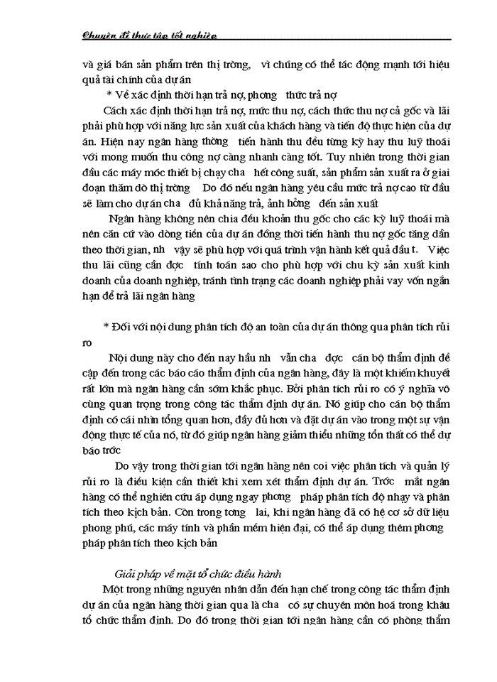 image for page Thực trạng và gairi pháp hoàn thiện công tác thẩm định dự án đầu tư của Ngân hàng VPBANK
