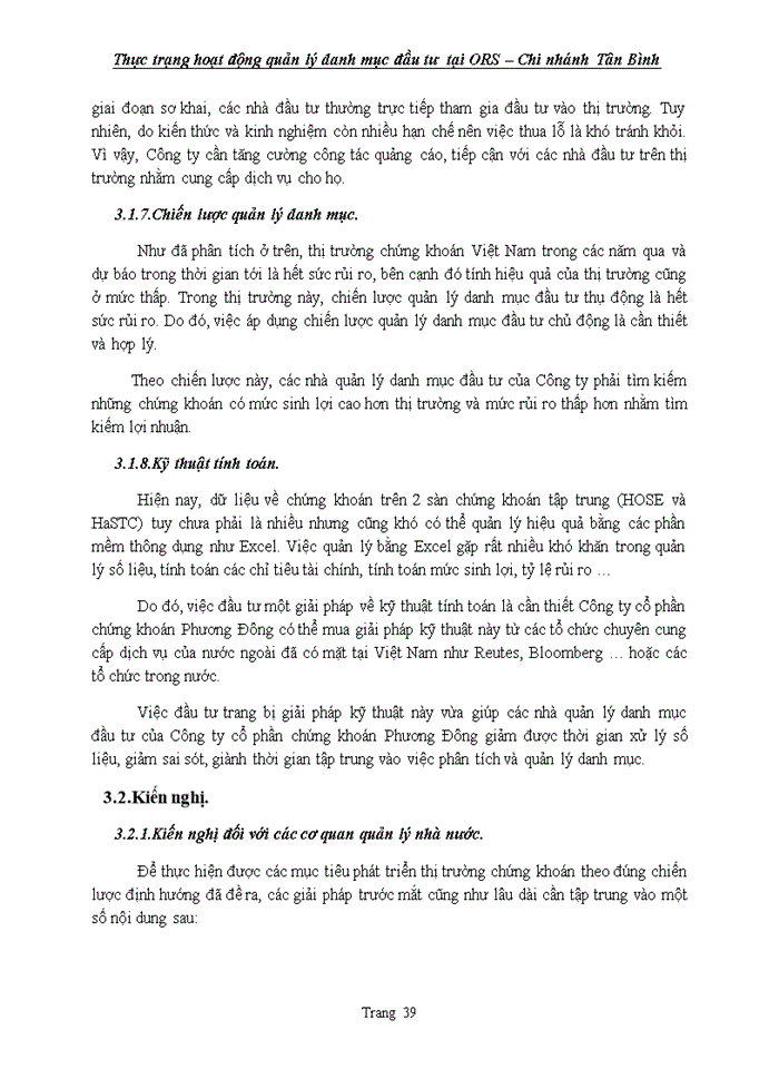 image for page Hoạt động quản lý danh mục đầu tư chứng khoán tại công ty cổ phần chứng khoán phương đông – chi nhánh tân bình  thực trạng và giải pháp