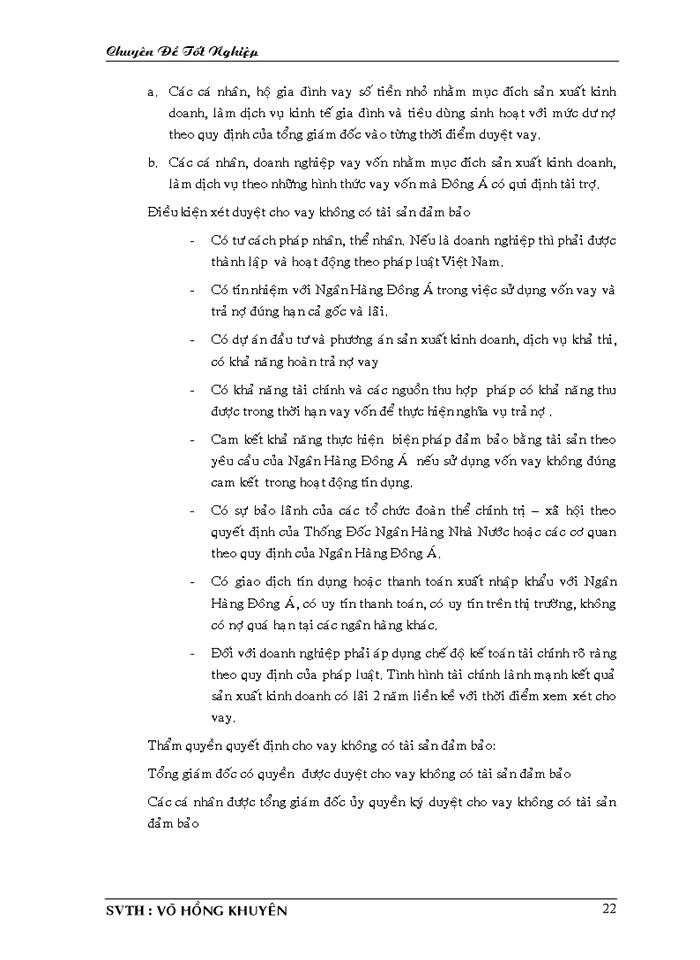 image for page Nghiệp vụ cho vay ngắn hạnh tại ngân hàng thương mại cổ phần Đông Á