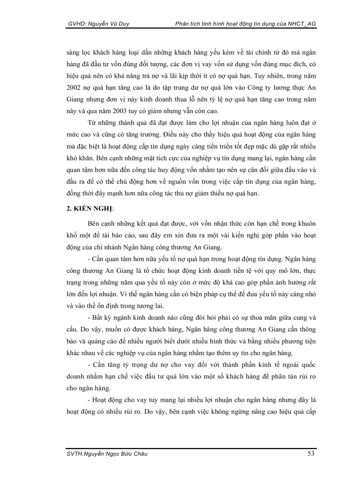 image for page Phân tích tình hình hoạt đồng tín dụng của NHCT AG