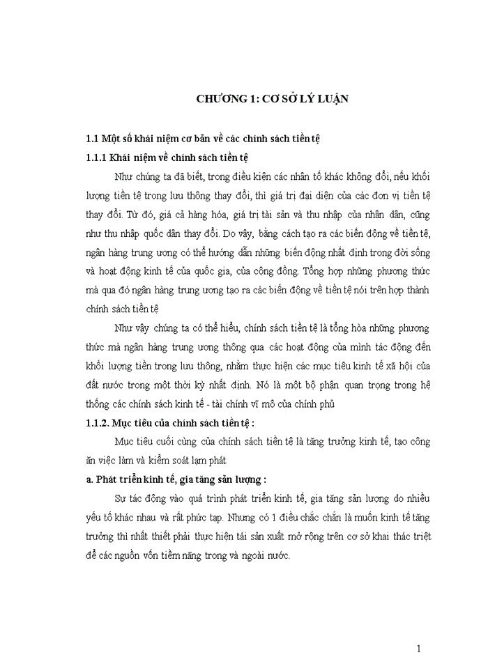 Ảnh hưởng của các chính sách tiền tệ đến hoạt động tín dụng của các ngân hàng thương mại việt nam
