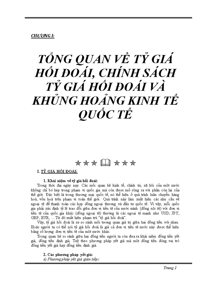Chính sách điều hành tỷ giá hối đoái ở Việt Nam trong giai đoạn hậu khủng hoảng