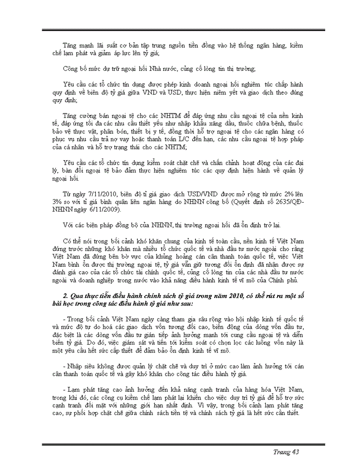 image for page Chính sách điều hành tỷ giá hối đoái ở Việt Nam trong giai đoạn hậu khủng hoảng