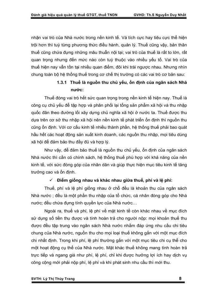 image for page Đánh giá hiệu quả quản lý thuế