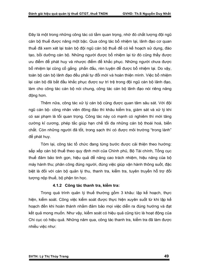 image for page Đánh giá hiệu quả quản lý thuế