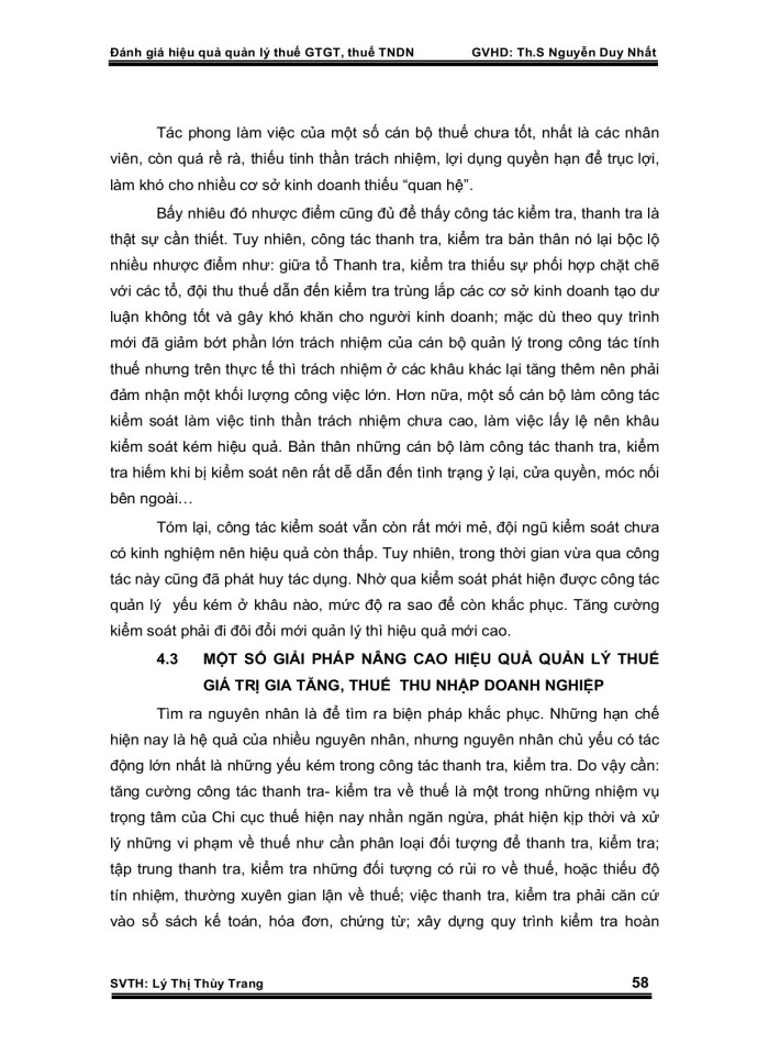 image for page Đánh giá hiệu quả quản lý thuế