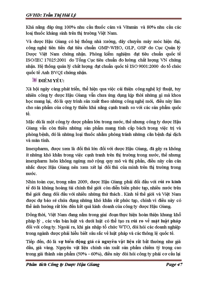 image for page Phân tích  Công ty cổ phần Dược Hậu Giang