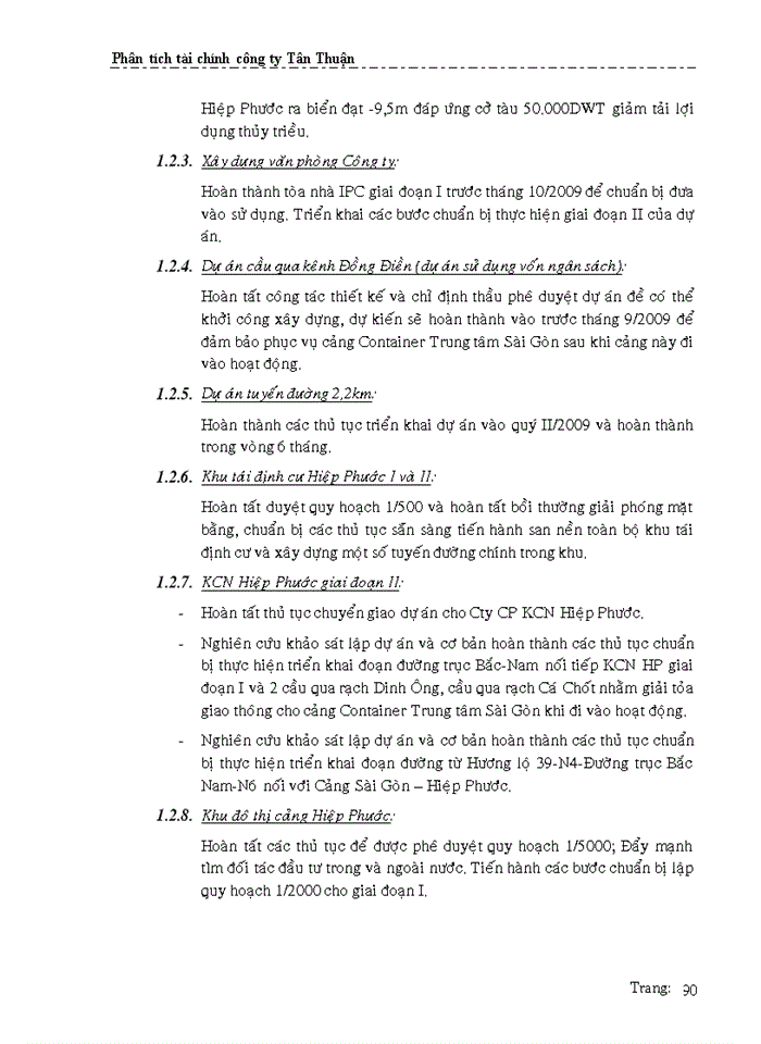 image for page Phân tích tài chính công ty Tân Thuận