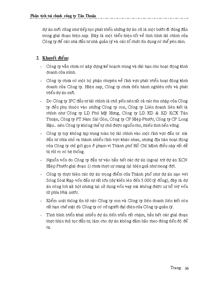 image for page Phân tích tài chính công ty Tân Thuận