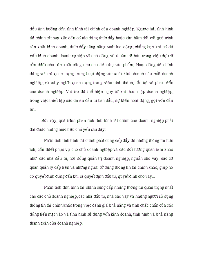 image for page Phân tích tình hình tài chính tại công ty CP KD máy TBCN Thiết Lập