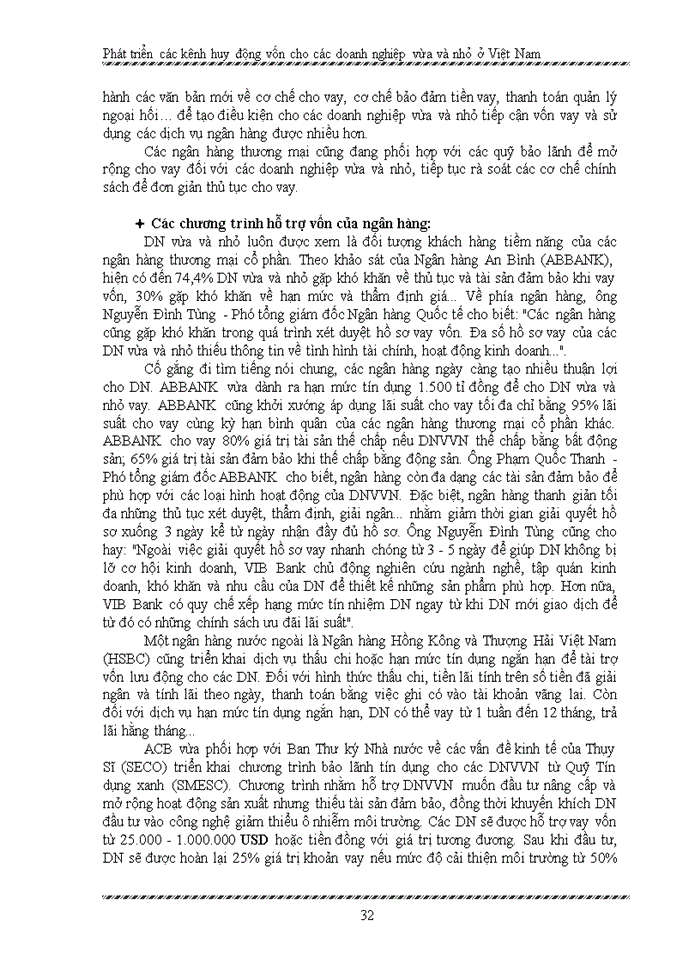 image for page Phát triển các kênh huy động vốn cho các doanh nghiệp vừa và nhỏ ở Việt Nam