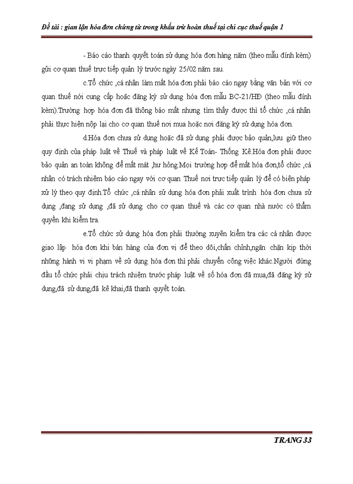 image for page Gian lận hóa đơn chứng từ trong khấu trừ hoàn thuế tại chi cục thuế quận 1