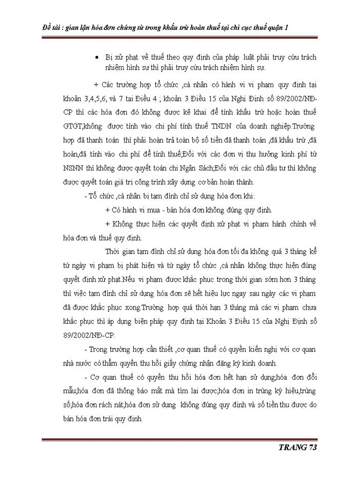 image for page Gian lận hóa đơn chứng từ trong khấu trừ hoàn thuế tại chi cục thuế quận 1
