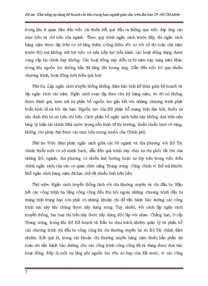 image for page Khả năng áp dụng kế hoạch chi tiêu trung hạn ngành giáo dục trên địa bàn TP Hồ Chí Minh