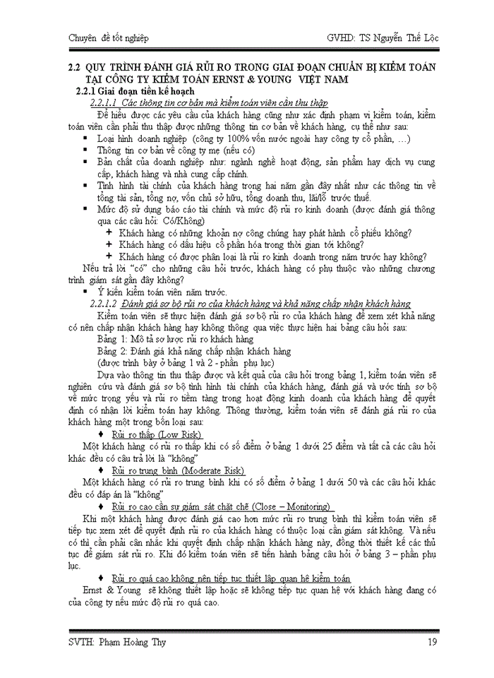image for page Quy trình đánh giá rủi ro trong  giai đoạnchuẩn bị kiểmtoán  tại  công ty kiểm toán ernst & young việt nam