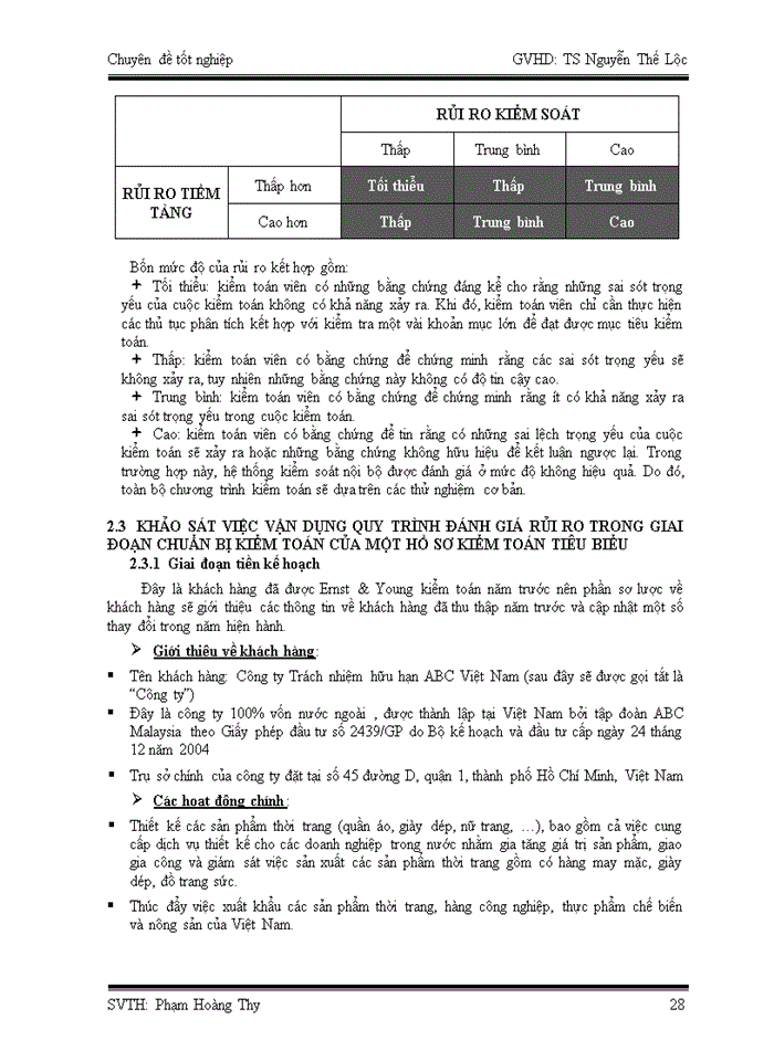 image for page Quy trình đánh giá rủi ro trong  giai đoạnchuẩn bị kiểmtoán  tại  công ty kiểm toán ernst & young việt nam
