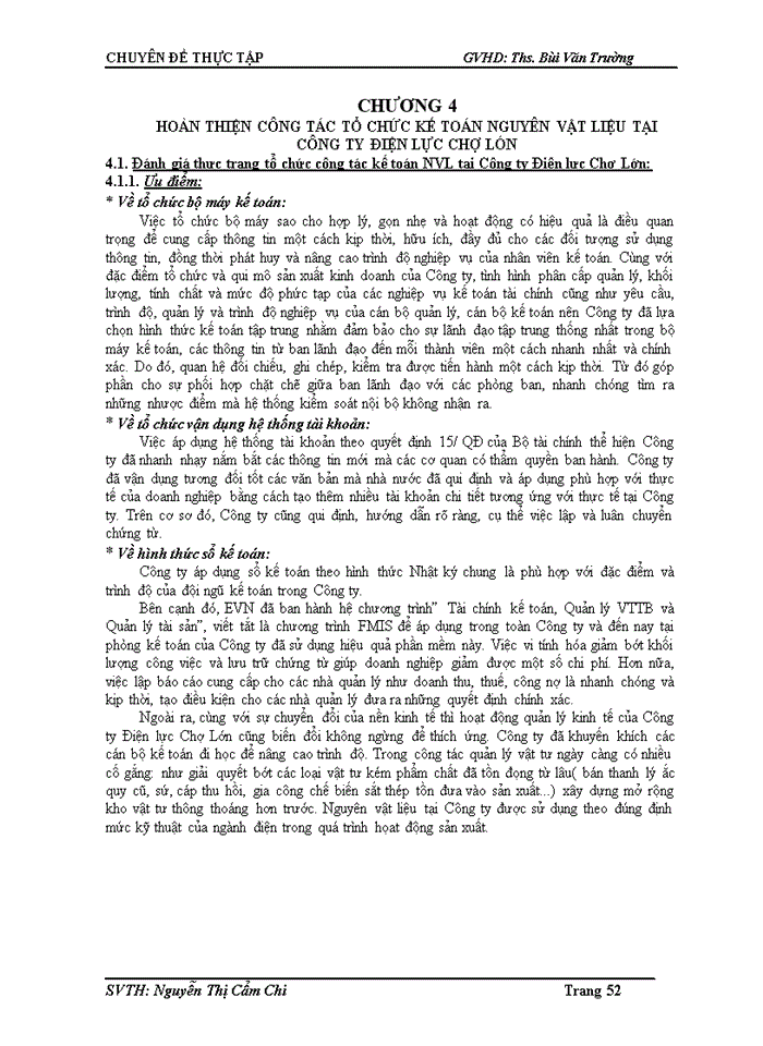 image for page Hoàn thiện công tác hạch toán nguyên vật liệu  tại Công ty Điện lực Chợ Lớn
