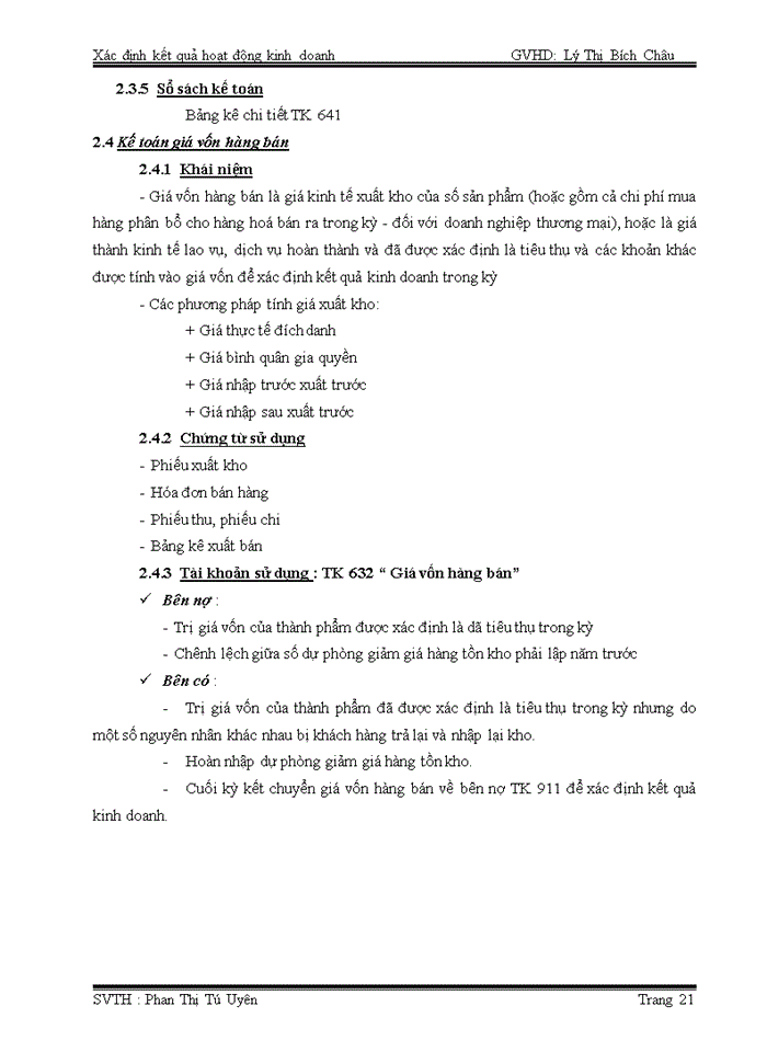 image for page Xác định kết quả hoạt động kinh doanh