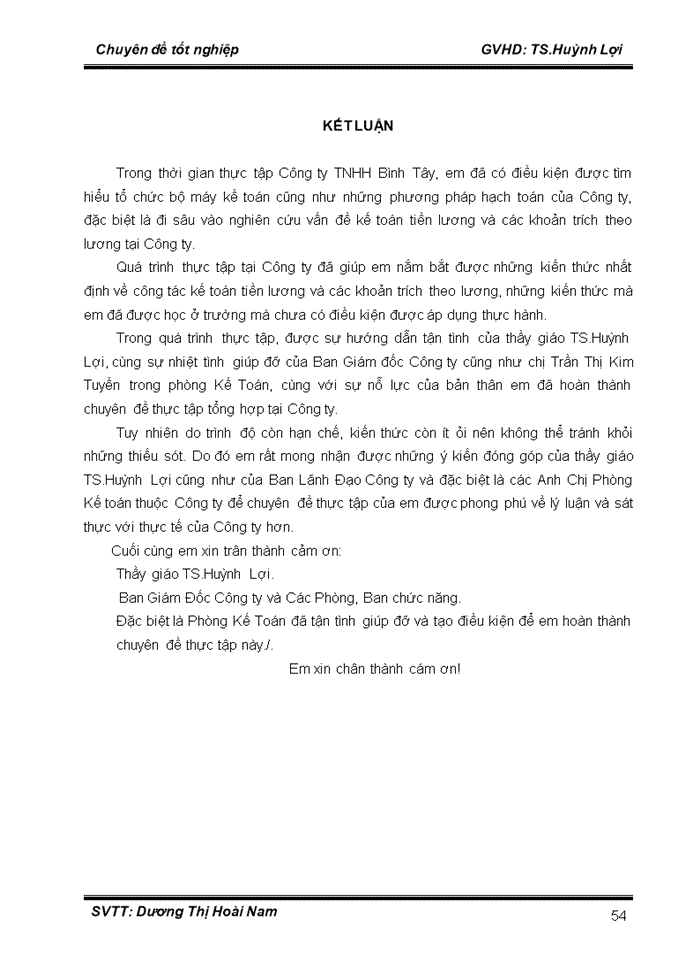 image for page Kế toán tiền lương và các khoản trích theo lương  tại công ty tnhh bình tây