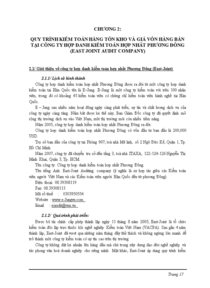 image for page Kiểm toán khoản mục hàng tồn kho và giá vốn hàng bán tại công ty kiểm toán East Joint, được áp dụng cụ thể tại công ty ABC