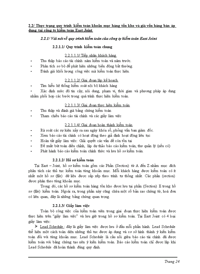 image for page Kiểm toán khoản mục hàng tồn kho và giá vốn hàng bán tại công ty kiểm toán East Joint, được áp dụng cụ thể tại công ty ABC