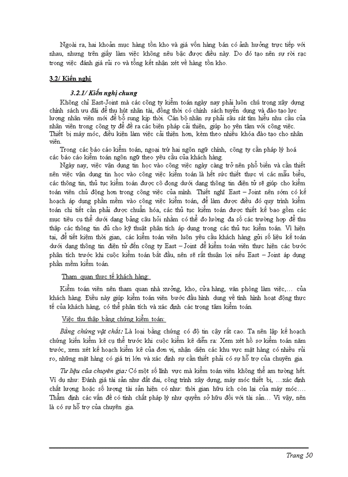 image for page Kiểm toán khoản mục hàng tồn kho và giá vốn hàng bán tại công ty kiểm toán East Joint, được áp dụng cụ thể tại công ty ABC