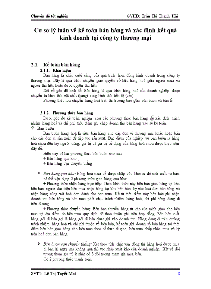 image for page Kế toán bán hàng và xác định KQKD