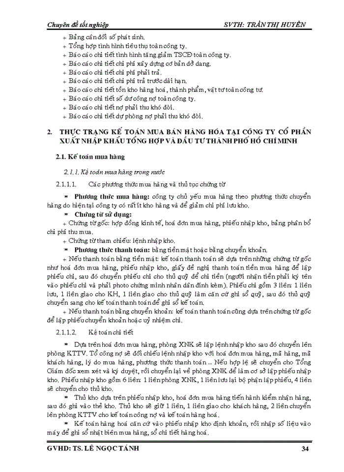 image for page Kế toán mua bán hàng hóa tại imexco