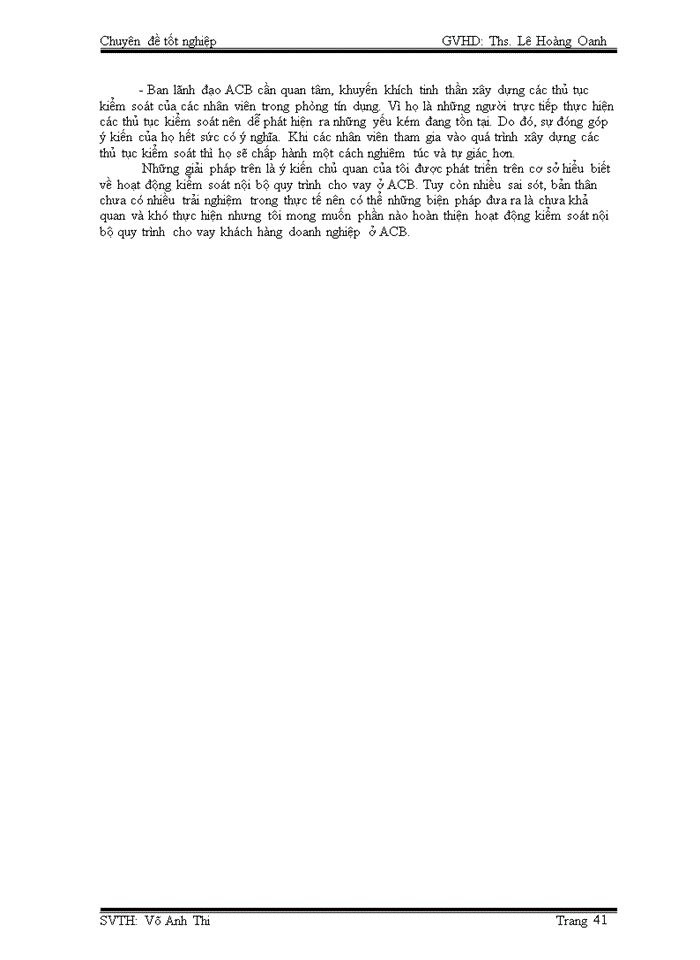 image for page KIểm soát nội bộ quy trình cho vay khách hàng doanh nghiệp tại ngân hàng thương mại cổ phần á châu (acb)