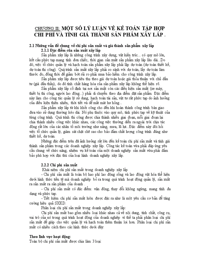 image for page Kế  toán tập hợp chi phí sản xuất và tính giá thành sản phẩm xây lắp.