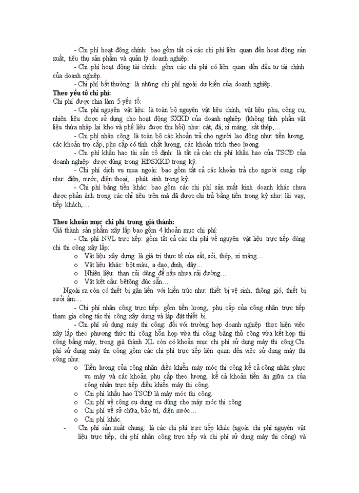image for page Kế  toán tập hợp chi phí sản xuất và tính giá thành sản phẩm xây lắp.