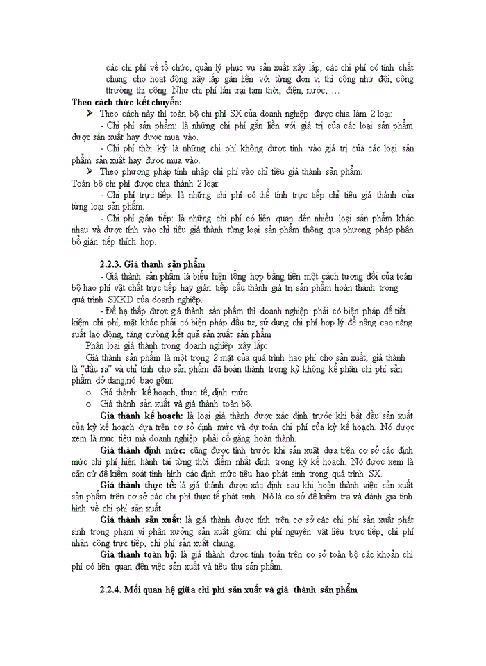 image for page Kế  toán tập hợp chi phí sản xuất và tính giá thành sản phẩm xây lắp.