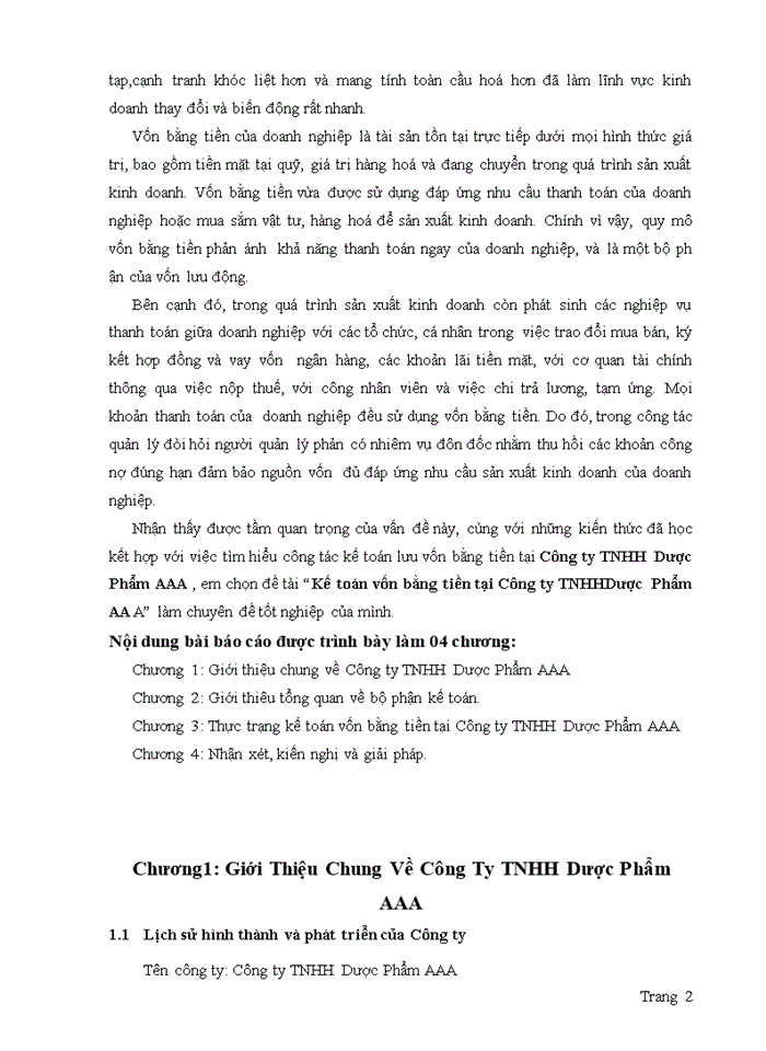 image for page Kế toán vốn bằng tiền tại công ty trách nhiệm hữu hạn dược phẩm AAA