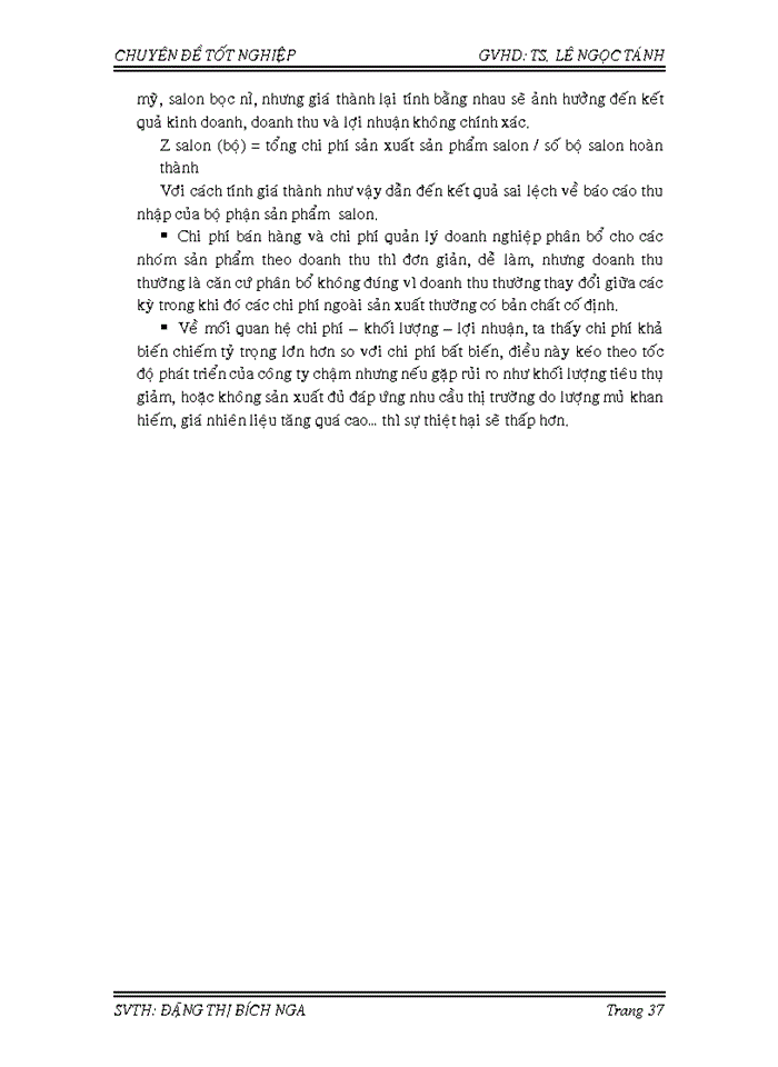 image for page Phân tích mối quan hệ c – v – p (chi phí – khối lượng – lợi nhuận) tại công ty cp cao su sài gòn kymdan