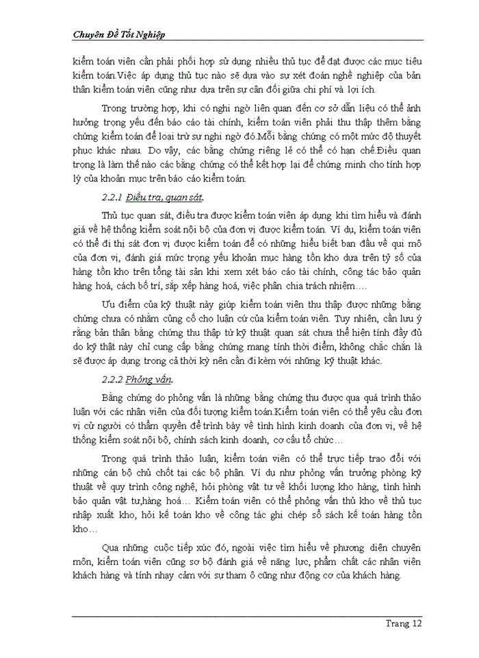 image for page Phương pháp thu thập bằng chứng kiểm toán khoản mục hàng tồn kho