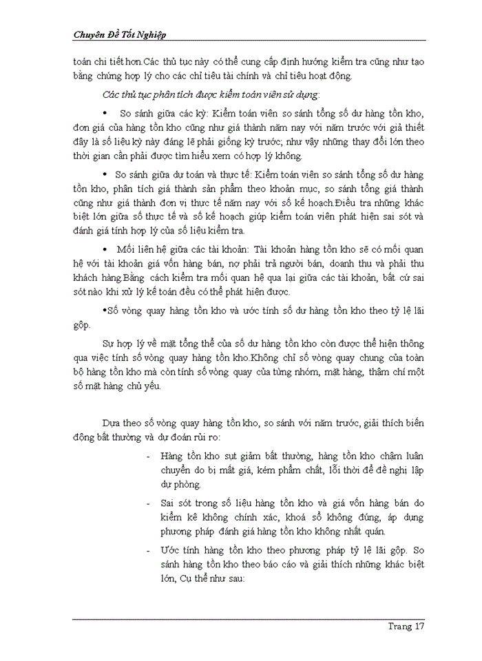 image for page Phương pháp thu thập bằng chứng kiểm toán khoản mục hàng tồn kho