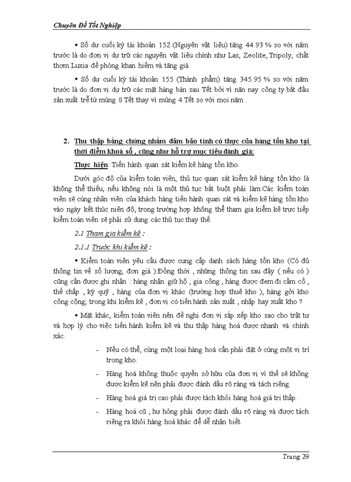 image for page Phương pháp thu thập bằng chứng kiểm toán khoản mục hàng tồn kho