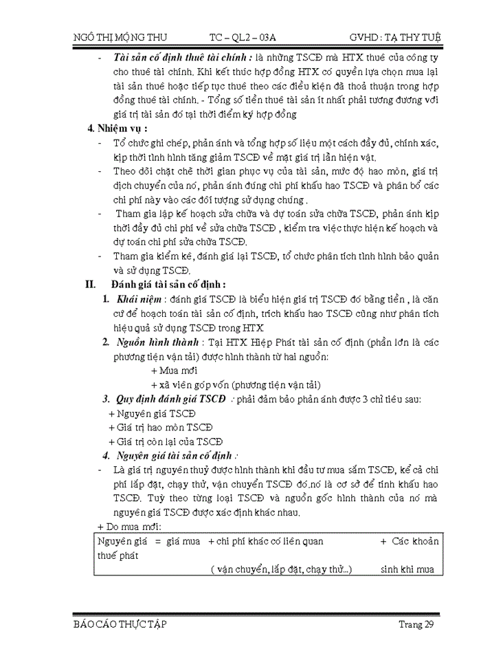 image for page Hạch toán kế toán tại HTX xe du lịch - vận tải - thi công cơ giới Hiệp Phát