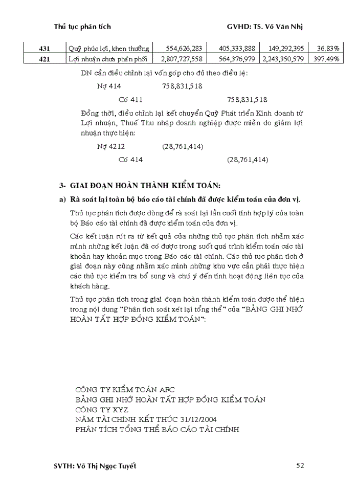 image for page Việc áp dụng thủ tục phân tích trong kiểm toán báo cáo tài chính tại công ty cổ phần kiểm toán và tư vấn tài chính kế toán (AFC)