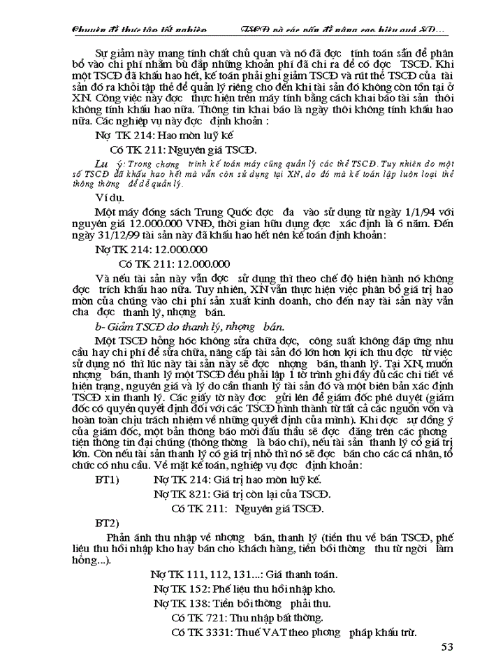 image for page Tài sản cố định và các vấn đề nâng cao hiệu quả sử dụng