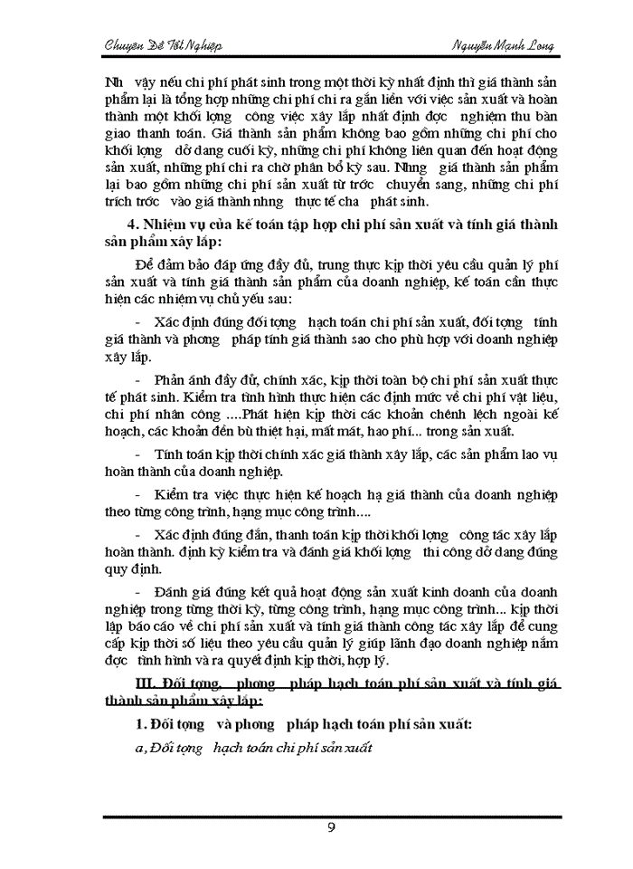 image for page Hoàn thiện hạch toán phí sản xuất và tính giá thành sản phẩm tại công ty vật liệu và xây lắp