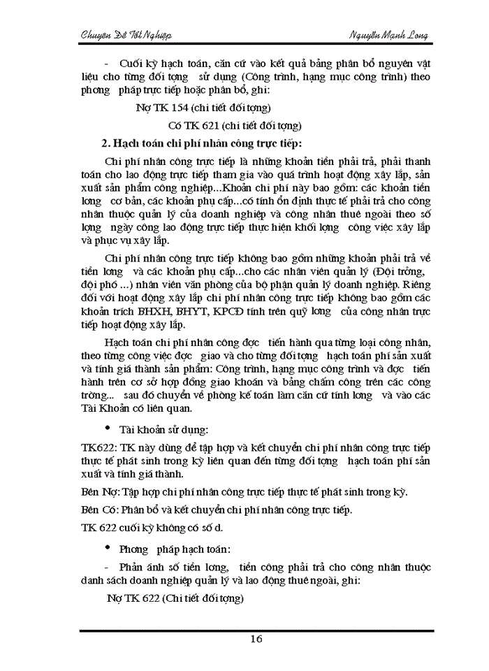 image for page Hoàn thiện hạch toán phí sản xuất và tính giá thành sản phẩm tại công ty vật liệu và xây lắp