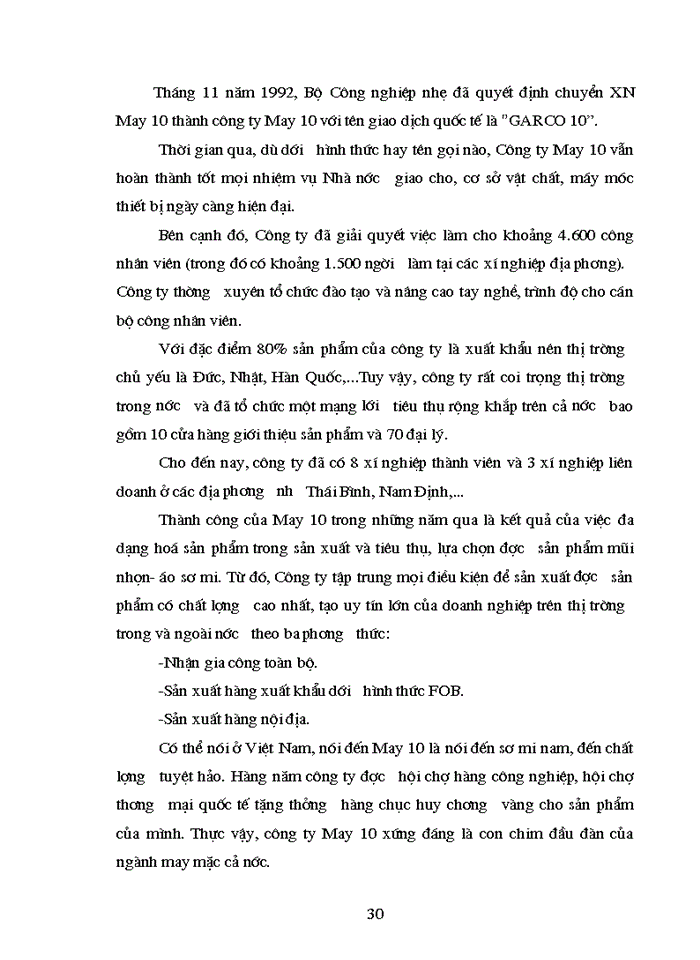 image for page Hoàn thiện hạch toán chi phí sản xuất và tính giá thành sản phẩm tại Công ty May 10